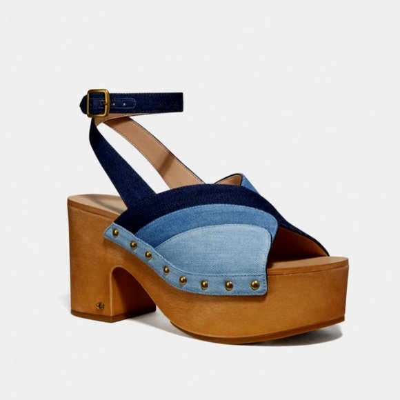 Coach Shoes - ISO In Search Of Coach Nettie Denim Clog Sandals Size 9 Or 8.5